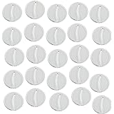 LITKO 25mm Round Paper Mini Bases | Compatible with D&amp;D | Clear | 25 Pack | Curved slot | Swap figures in and out | Monster &amp; Hero Standee Bases | Pathfinder &amp; TTRPG | 3mm acrylic