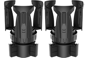ZEYITIAN Cup Holder Expander, Automatic Car Cup Holder Expander Holds Large Water Bottles, for Yeti, Stanley, Owala Travel Tumbler & Mugs, Adjustable Arms & Extendable Base Insert Accessories (CUP03, 2PACK)