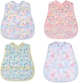 norinori Baby Bibs Waterproof Feeding Bib 0-36 Months Adjustable Soft EVA Back