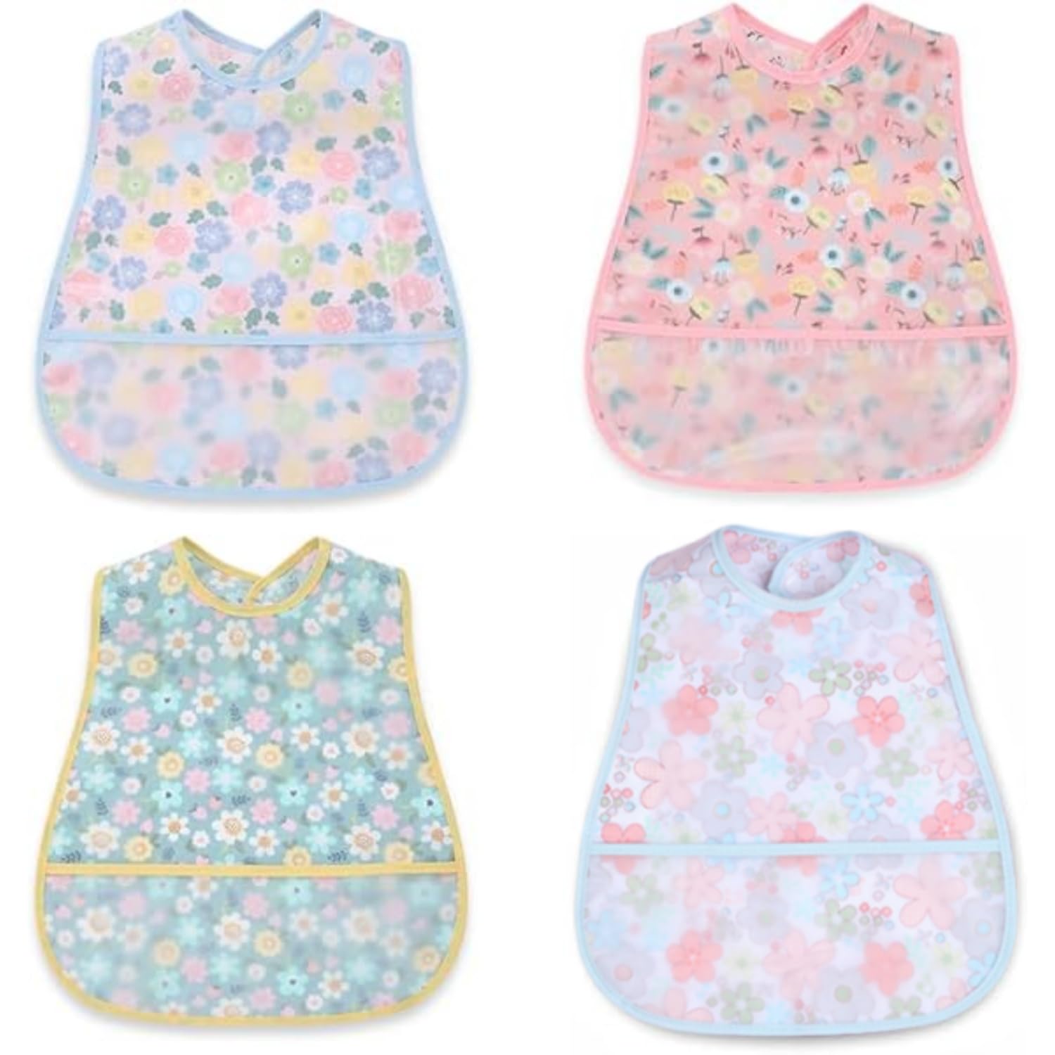 norinori Baby bibs Waterproof Bib - Feeding bib, Adjustable Washable, Soft ForToddler Infant Kids, 0-36 Months