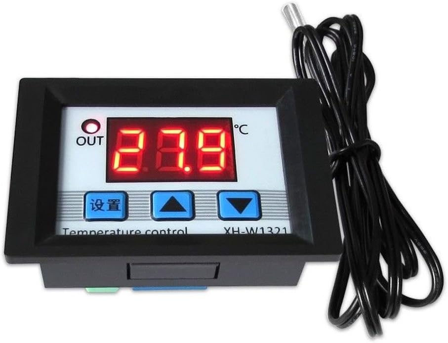 DollaTek DC12V Relay Digital Thermostat Control with Temperature Controller Sensor -50-110°C - Black