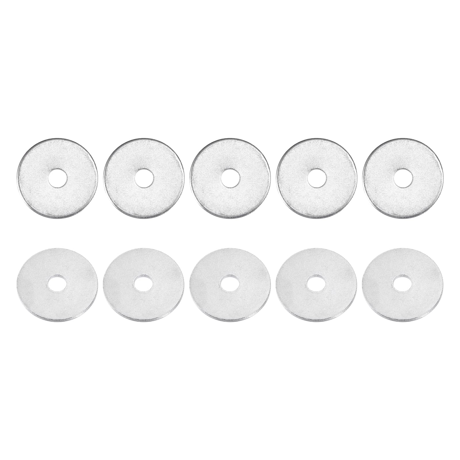 DTGN 6mmx30mmx2mm(IDxODxT) Carbon Steel Flat Washers - 25Pack - Good for Industrial Machinery - Flat Ring Gaskets - Silver Tone