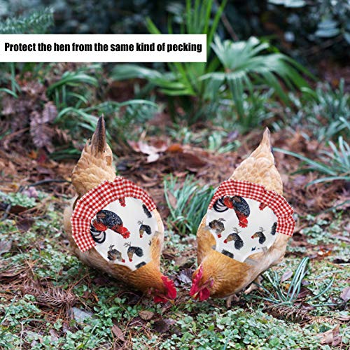 Agatige 2pcs Hühnersättel für Hühner, Wing Feather Protector Hen Schürze mit elastischen Bändern Chicken Care… – Bild 4
