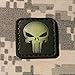 Punisher Ranger Eye Glow In The Dark Morale Patch - PVC Rubber Morale Patch, Hook Velcro Backed by NEO Tactical Gear