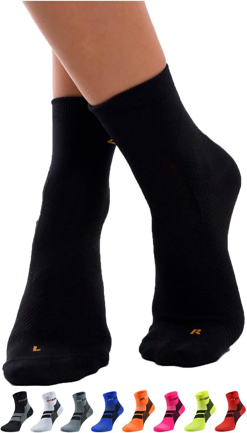 ZaTech Plantar Fasciitis Sock, Ankle Compression Socks with Arch Support