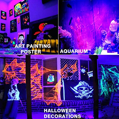 RONSHE 20W UV LED Black Light Flood Light with US Plug, Outdoor IP66 Waterproof, for Blacklight Party Supplies, Stage Lighting, Aquarium, Body Paint, Fluorescent Poster, Neon Glow, Glow in The Dark - Thumbnail 5