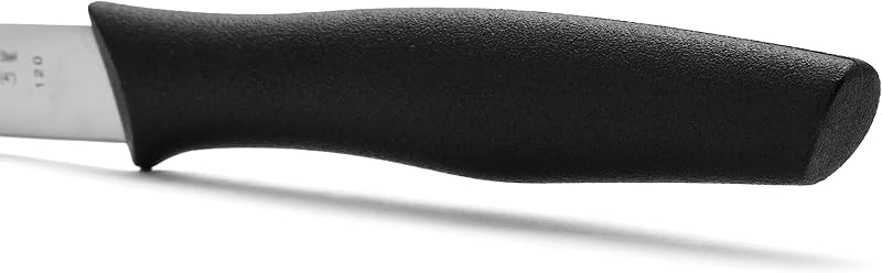 Lot de 6 Couteaux d'Office. Lame 100 mm Acier Inoxydable. Manche Polypropylène. Couteaux de Cuisine Éplucheurs. Compatible Lave-Vaisselle. Série Nova. Couleur Noire