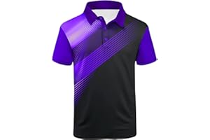 SCODI Mens Golf Shirt Moisture Wicking Performance Sport Short Sleeve Print Golf Polo Shirts for Men