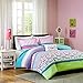 Adorable Girls Teen Kids OWL Bedding Comforter Set FULL QUEEN Polka Dot Geometric + 2 Shams + Fun Pillow Pink Aqua Blue Teal Purple Green Turquoise + H.S. Sleep Mask Bedspread Comforters Sets For Girl