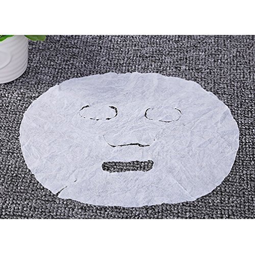 Facial Compressed Mask Paper, 30 Pcs DIY Cotton White Natural Spa Skin Care Compress Mask Treatment Fiber Face Masks