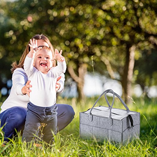 image for CO-Z Multifunctional Large Baby Diaper Caddy with Zipper Cover, Nurser