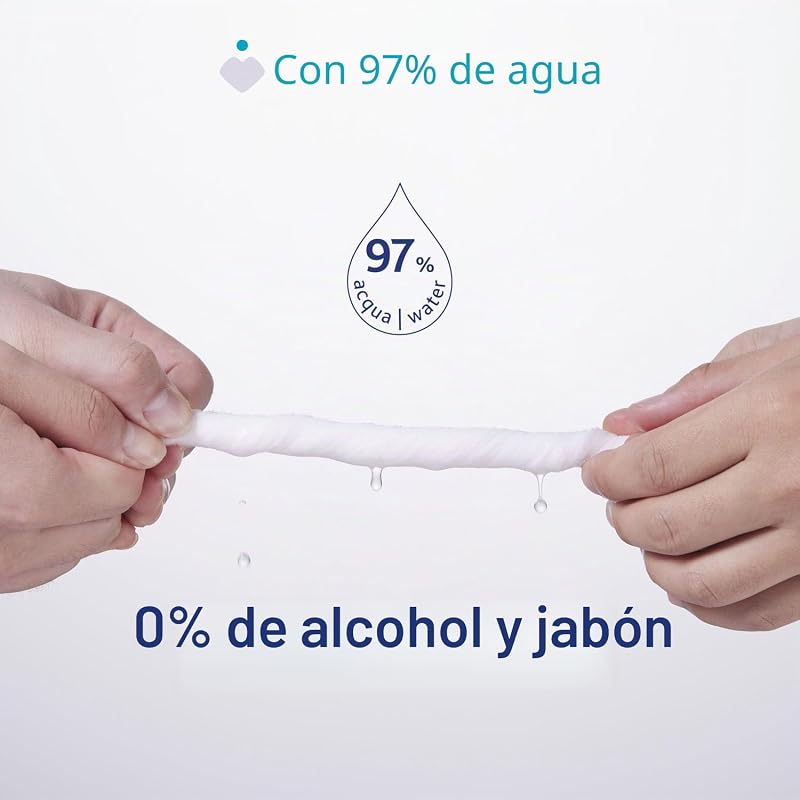 Toalhetes multiusos para bebé, com clip, sem álcool, perfumados, adequados para pele sensível, Megapack de 864 toalhetes, 12 pacotes de 72 toalhetes cada
