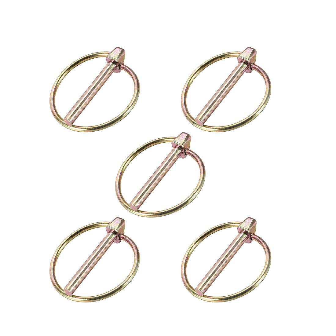 sourcing map Linch Pin with Ring - 4.5mm x 36mm Trailer Pins Assortment Kit for Boat Kayak Canoe Trailer Tractor Trolley Horsebox 5Pcs