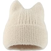 yolrdiw Cute Cat Ear Beanie Knitted Fuzzy Hat Y2k Accessories Grunge Emo Stuff