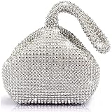 ANDI ROSE Luxury Full Rhinestone Trihedral Clutch Party Evening Designer Bags Purses Handbag