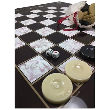 The 19 Turkish Backgammon Board Game Set White Marble Design