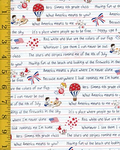Patriotic 30s Cotton Fabric - Windham Fabrics Storybook Americana 42342-X Primary Storybook - Multi