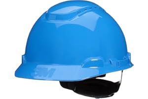 3M Hard Hat SecureFit H-703SFV-UV, Blue, Vented Cap Style Safety Helmet with Uvicator Sensor, 4-Point Pressure Diffusion Ratc