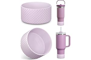 Airboat Upgrade 2PCS Protective Silicone Boot Bumper for Stanley Quencher Adventure 40oz 30oz 20oz Tumbler, Water Bottle Bottom Sleeve Cover Accessories for Stanley Mug Cup(Violet)