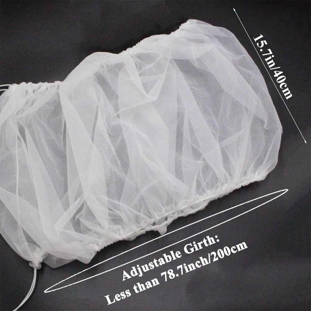 ASOCEA Universal Birdcage Cover Seed Catcher Nylon Mesh Parrot Cage Skirt- White (Not Include Birdcage): Kitchen & Dining