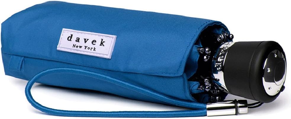 DAVEK MINI COMPACT UMBRELLA (Royal Blue) - Quality Windproof Travel Umbrella, Strong & Portable