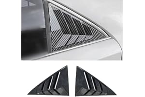 XITER 2PCS ABS Carbon Fibre Racing Style ABS Rear Side Window Louvers Air Vent Scoop Shades Cover Blinds for Toyota Camry Sedan 2012-2017 (Carbon Fiber Black)