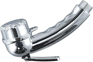 1/2 inch handheld shower head with start stop button for camping and For motorhome showers, equipped with lever water flow co