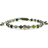 CRUZONE Lucky Evil Eye Natural Stone Beaded Adjustable Bracelet for Women