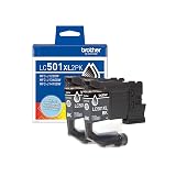 Brother Genuine LC501XL2PK Twin Pack High Yield Black Ink Cartridges (for use with Work Smart 1260, 1360, and 1410 Printers)
