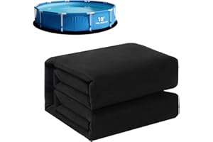 10ft Round Pool Liner Pad for Above Ground Pool, Upgrade Thicken 300g/㎡ Seamless Swimming Pool Mat, Under Pool Padding, Punct