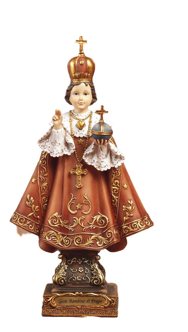 PABEN Child Jesus Statue of Prague Resin 22 cm Religious Angel Decor