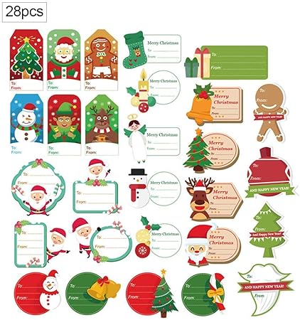 Bogget 28pcs Adesivi Bellissimi Modelli Adesivi Per Etichette Regalo Autoadesivi Natalizi Adesivi Per Messaggi Adesivi Per Decorazioni Per Feste Natalizie Adesivi Per Scatole Regalo Amazon It Casa E Cucina
