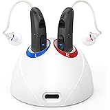 Advanced Rechargeable Hearing Aid for Seniors Adults, Vivtone RIC02 Receiver in Canal for Best Sound, Dual Mics for Noise Can