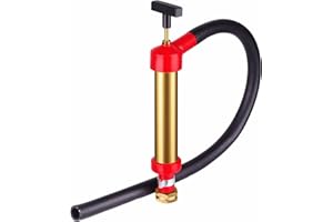 fingig 34060-0130 Brass Marine Engine Oil Drain Hand Pump, 10.25" Long, 1.25" Diameter, OMC/Mercruiser Compatible, 1 Gallon/Minute Output,Oil Extractor Change Pump for Boats