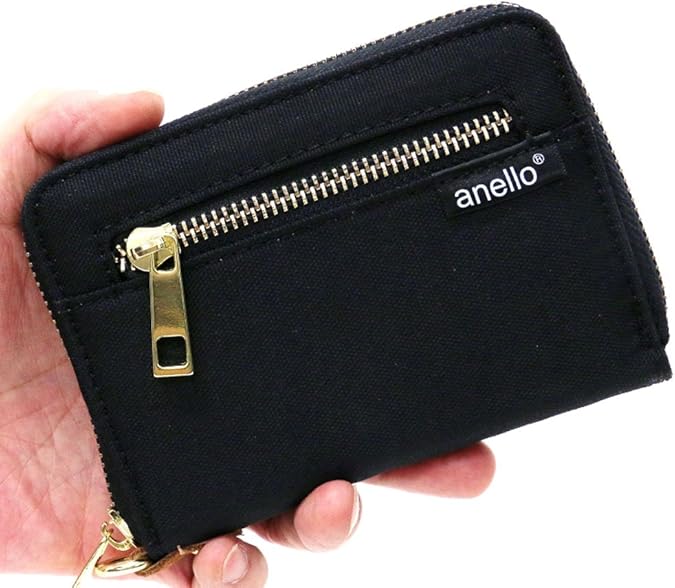 Amazon Anello アネロ 財布 メンズ 二つ折り ナイロン 布製 ラウンドファスナー 迷彩 6color Free ブラック Anello アネロ シューズ バッグ