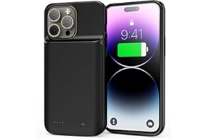SACKEI Battery Case for iPhone 12 Pro Max 13 Pro Max 14 Pro Max 14 Plus 5000mAh Battery Pack Charging Case, Battery Extended Charger Built in Rechargeable Case Battery for iPhone 12 Pro Max (6.7 inch) Black