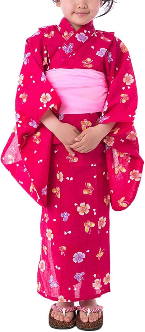 Amazon キョウエツ 浴衣セット こども 紅梅織り 2点セット 浴衣 兵児帯 Gp ガールズ 着物 浴衣 通販
