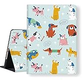 LI-LOVE Case for iPad 9th 8th 7th Generation 10.2 inch 2021 2020 2019 Release Slim Lightweight Protective Soft TPU Folio Stand Cover Cute Dog Smart Auto Wake Sleep Adjustable Angles Leather Case