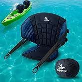 Islafeliz Upgraded Kayak Seat with Back Support &amp; Enhanced Side Support, Universal Folding Paddle Board Seat for Inflatable Kayak, Canoe, SUP, Fishing Boat