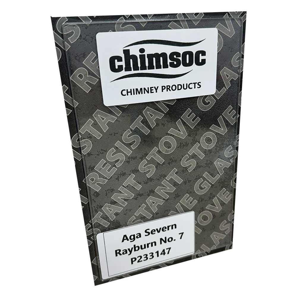Chimsoc Replacement Stove Glass - Aga Severn/Rayburn no. 7 (233mm x 147mm Rectangular)
