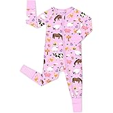 babee Reshinee Viscose Derived from Bamboo Baby Footie Pajamas Convertible Newborn Sleeper for Baby Girl Zipper Onesie 0-24M