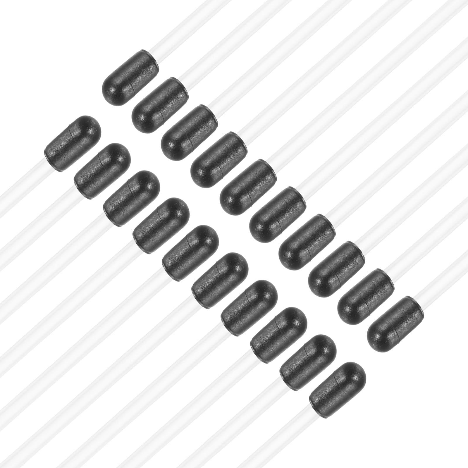 sourcing map 160mm Plastic Protection Antenna Tube, RC Antenna Tube with Caps for RC Car Boat Drone Receiver(White, 20 Pcs)