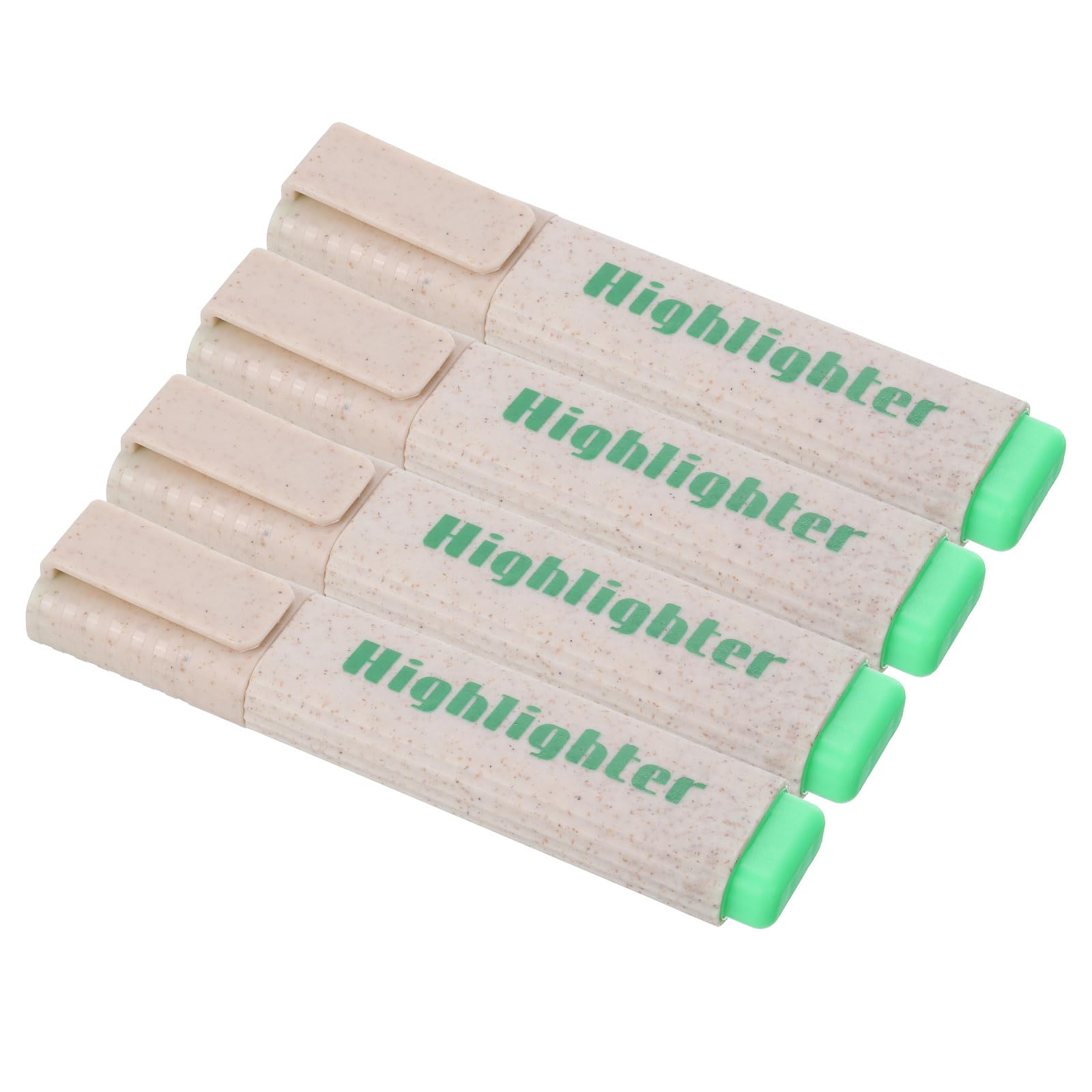PATIKIL Highlighter Pen, 4 Pack Water Based Broad Tip Writing Marker Pens for Office Home Daily Use Style 2, Green