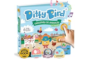 Ditty Bird Spanish Nursery Rhymes Book | Animal and Bedtime | Spanish Bilingual Musical Books for Toddler | Fun, Interactive Sound Books for Babies | Libro En Español para Bebés (Animal Songs)