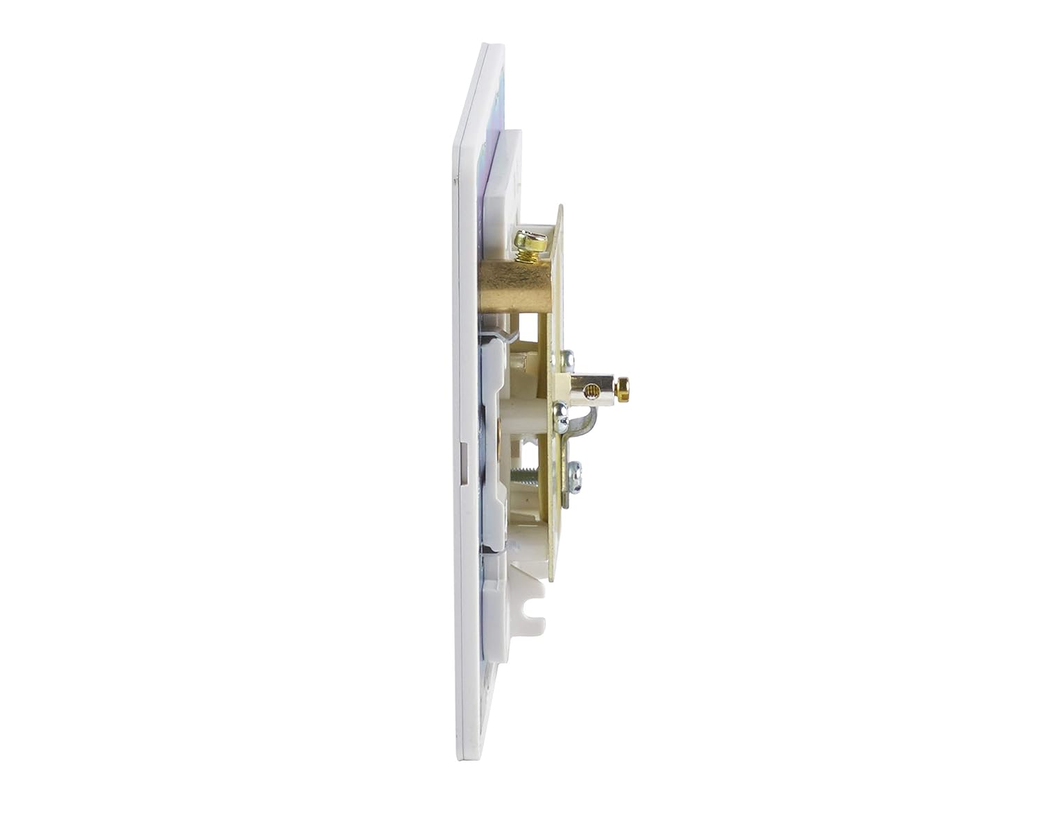 Schneider Electric Ultimate Screwless Flat Plate - Single TV/FM Aerial Socket, GU7410WPW, Painted White with White Insert - Image 4