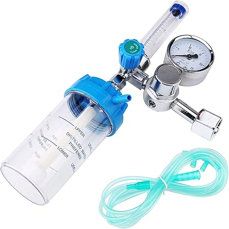 Oxygen Pressure Regulator | Buoy Type Oxygen Inhalator Meter | Portable Air Oxygen Tank Regulator Oxygen Pressure Reducing Valve Regulator G5/8 BSPP