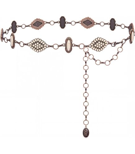 M&F Western Nocona Ladies Belt with Floral Silver Conchos  display picture 1