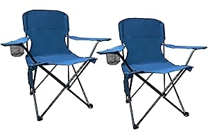 SAILARY Beach Camp Cup Holder, Storage Pocket, Waterproof Bag Outdoor Arm Chair, Supports 225LBS, Cyan
