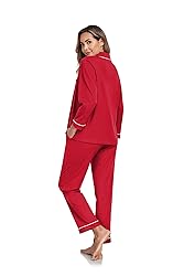 COLORFULLEAF Women's 100% Cotton Long Sleeve Pajama
