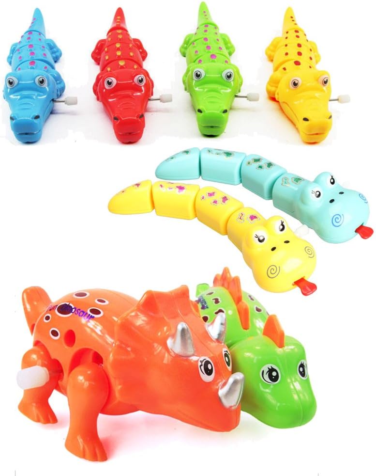 Sdetter 1 Pcs Plastic Wind-up Toy for Children Clockwork Toys,Color Random